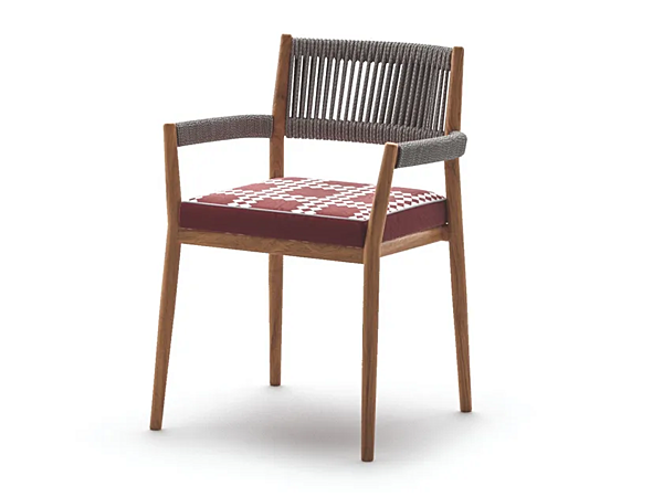 Sedia da giardino in teak con braccioli CASSINA Dine Out fabbrica CASSINA dall'Italia. Foto №3