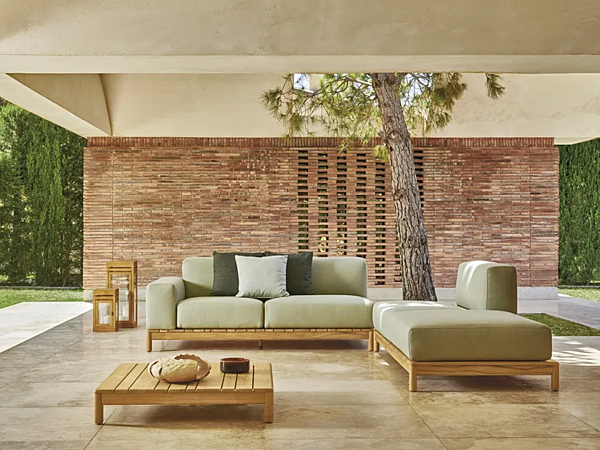 Divano angolare in tessuto da giardino BARCODE VARASCHIN fabbrica VARASCHIN dall'Italia. Foto №11