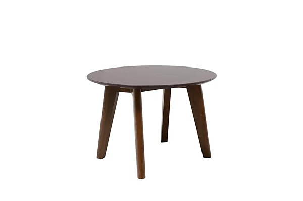 Tavolino da caffè rotondo in legno con piano in pietra lavica Edgar CHELINI fabbrica CHELINI dall'Italia. Foto №6