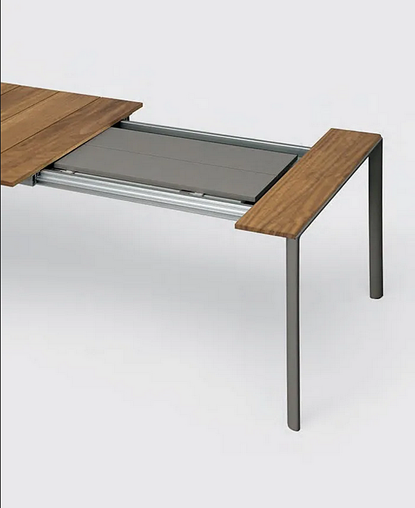 Tavolo da giardino rettangolare allungabile in teak Maki slattato Kristalia fabbrica Kristalia dall'Italia. Foto №3