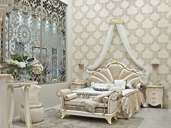 Letto matrimoniale in legno con testata imbottita CASA +39 ROSSINI 2504 fabbrica CASA +39 dall'Italia. Foto №3