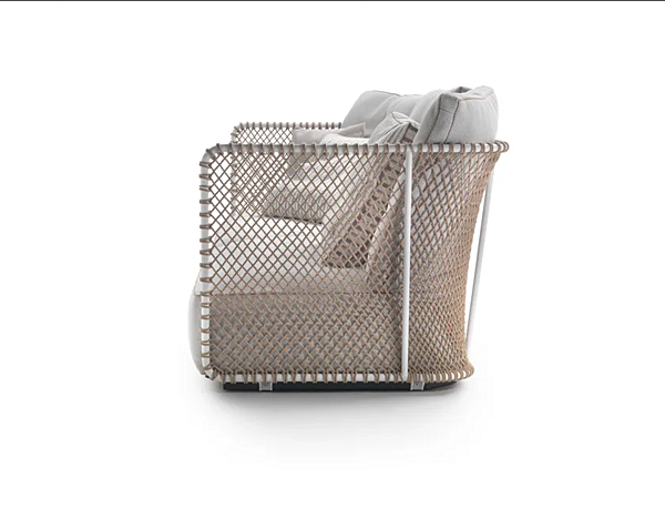 Divano angolare a due posti in acciaio inox e PVC per giardino FLEXFORM OASIS fabbrica FLEXFORM dall'Italia. Foto №3