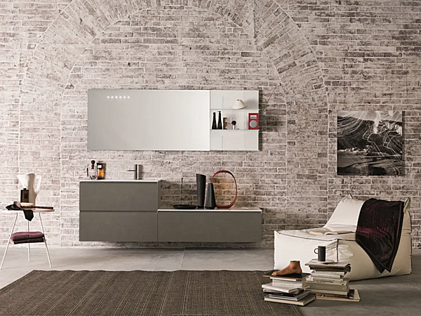 Unità vanità in cristallo con cassetti ARTELINEA Domino 44 fabbrica ARTELINEA dall'Italia. Foto №8