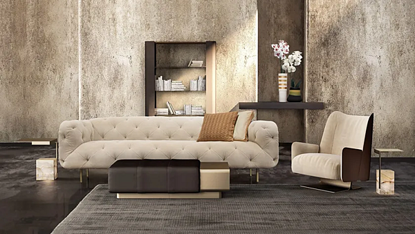 Pouf in pelle tavolino da caffè Cigar FORMITALIA fabbrica FORMITALIA dall'Italia. Foto №4