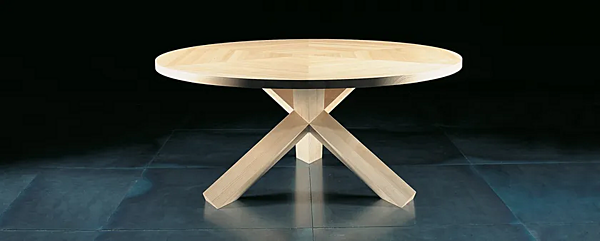 Tavolo con base in legno massello CASSINA 452 La Rotonda fabbrica CASSINA dall'Italia. Foto №11