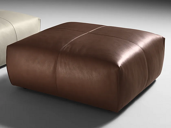 Pouf quadrato in pelle Black Tie Cubo CUB100 fabbrica Black Tie dall'Italia. Foto №2