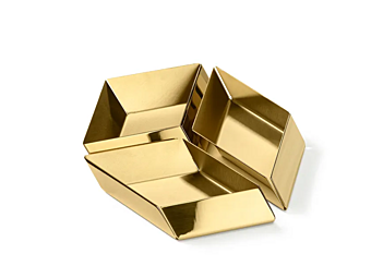 Vassoio in ottone GHIDINI1961 collezione Axonometry fabbrica GHIDINI1961 dall'Italia