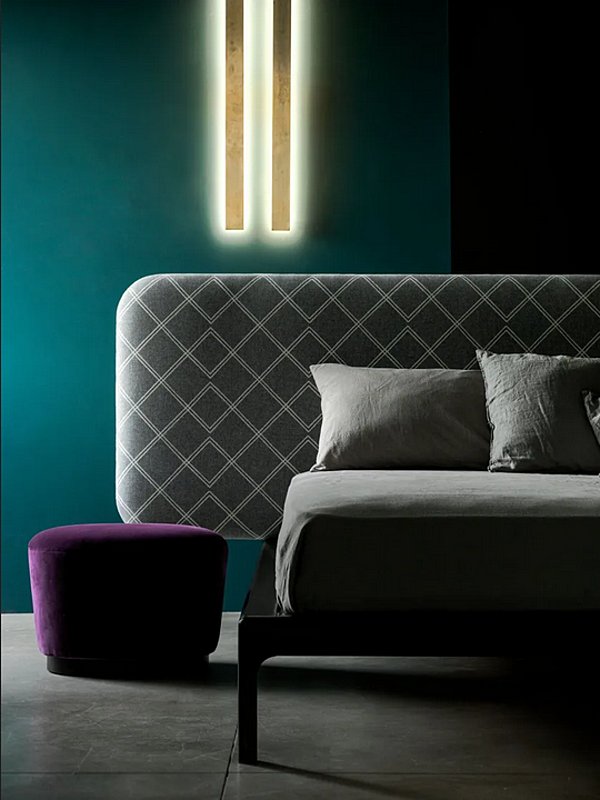 Letto matrimoniale in tessuto con testata imbottita CHELINI ATLAS fabbrica CHELINI dall'Italia. Foto №2