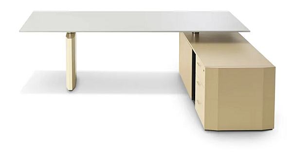 Scrivania executive in legno a forma di L con cassetti I 4 Mariani De Symetria fabbrica i 4 Mariani dall'Italia. Foto №2