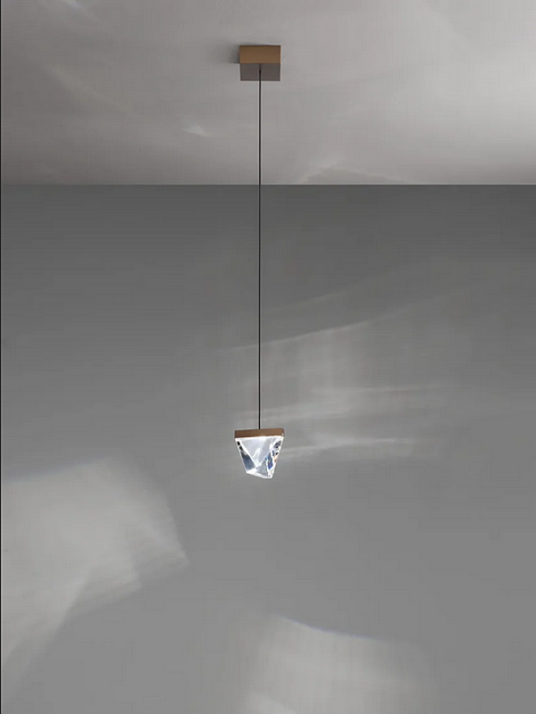 Lampadario a sospensione in cristallo LED Tripla Fabbian fabbrica Fabbian dall'Italia. Foto №2