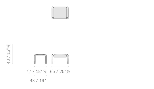 Pouf in tessuto imbottito POLTRONA FRAU Times Lounge fabbrica POLTRONA FRAU dall'Italia. Foto №6
