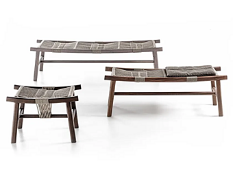 Panchina in legno massello Huli Frigerio