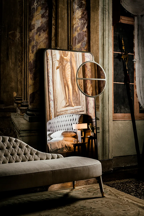 Specchio rettangolare con cornice in metallo Black Tie MOU MOU200 fabbrica Black Tie dall'Italia. Foto №3