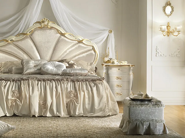 Letto matrimoniale in legno con testata imbottita CASA +39 ROSSINI 2504 fabbrica CASA +39 dall'Italia. Foto №5