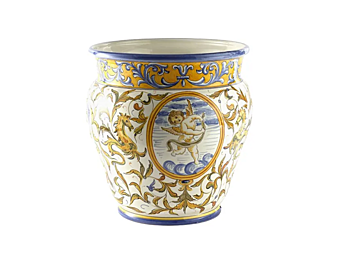 Vaso da fiori in ceramica Raffaello L_Antica Deruta RF/948/30