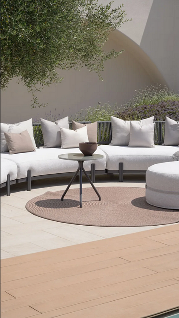Divano curvo a 2 posti in tessuto giardino Loto Atmosphera fabbrica ATMOSPHERA dall'Italia. Foto №3