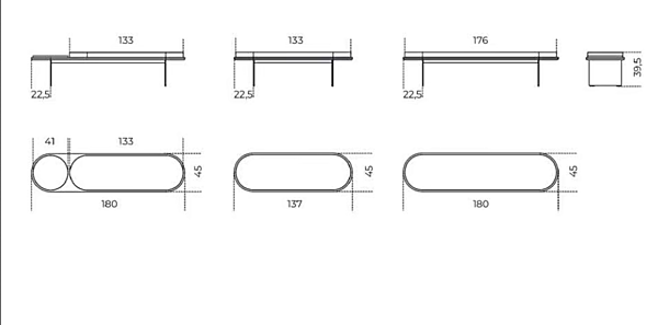 Panchina in metallo con schienale imbottito Gallotti&Radice Sensei fabbrica Gallotti & Radice dall'Italia. Foto №9