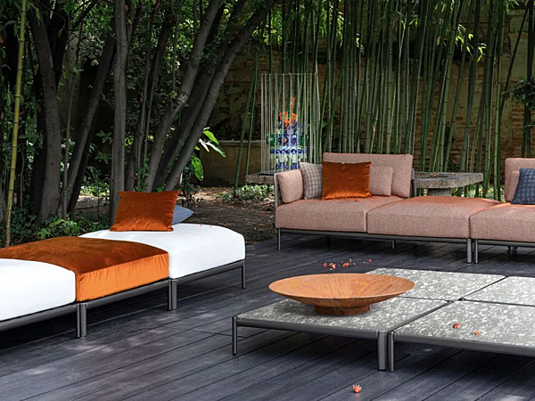 Tavolino da giardino con piano in palladiana GIORGETTI ALDIA 91010, 91011, 91012, 91013 fabbrica GIORGETTI dall'Italia. Foto №3