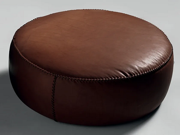Pouf rotondo in pelle Casablanca Black Tie CAS110 fabbrica Black Tie dall'Italia. Foto №2