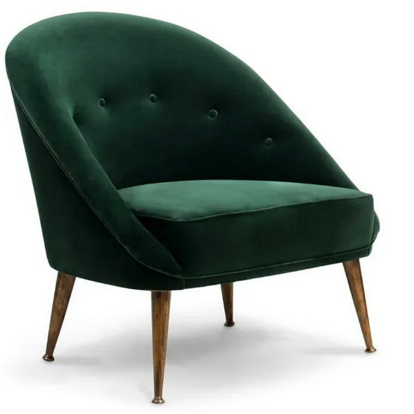 Poltrona in velluto imbottito BRABBU collezione Malay fabbrica BRABBU dall'Italia. Foto №2