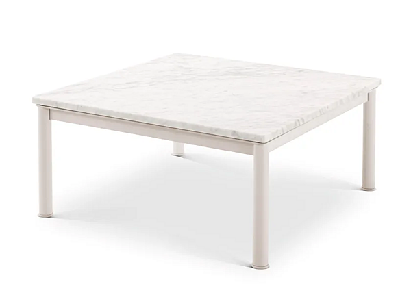 Tavolino da giardino quadrato in marmo e acciaio CASSINA modello 10 010 fabbrica CASSINA dall'Italia. Foto №2