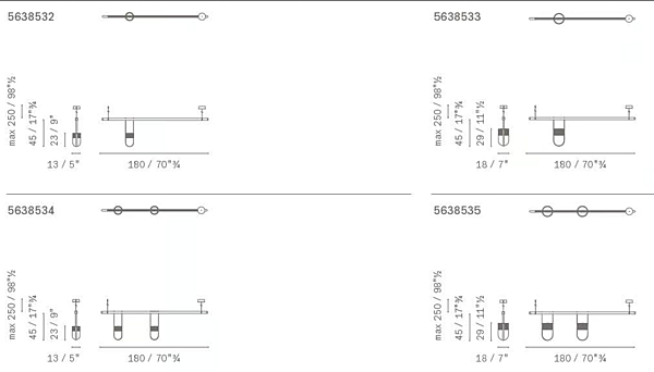 Lampada a sospensione in metallo e vetro POLTRONA FRAU XI fabbrica POLTRONA FRAU dall'Italia. Foto №8