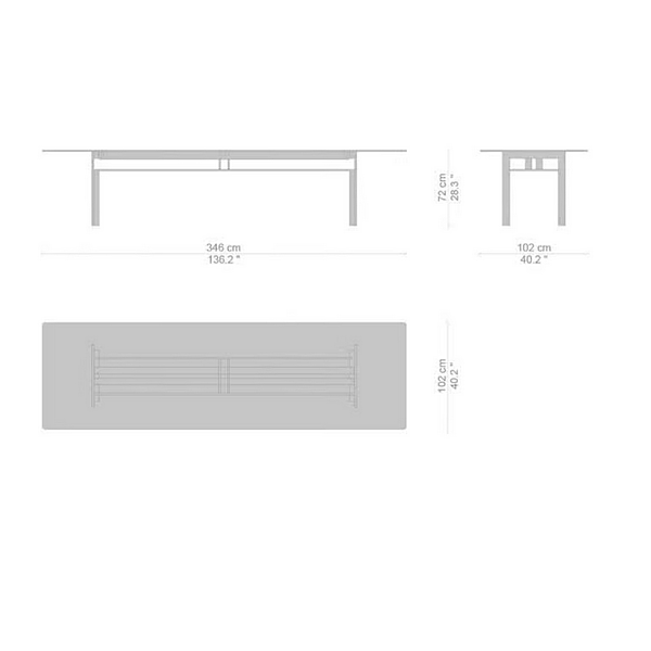 Tavolo rettangolare in legno Doge CASSINA fabbrica CASSINA dall'Italia. Foto №13