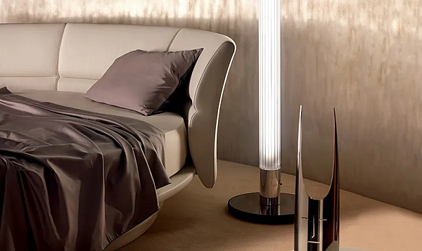 Letto matrimoniale rotondo con spalliera imbottita POLTRONA FRAU Lullaby Due fabbrica POLTRONA FRAU dall'Italia. Foto №4