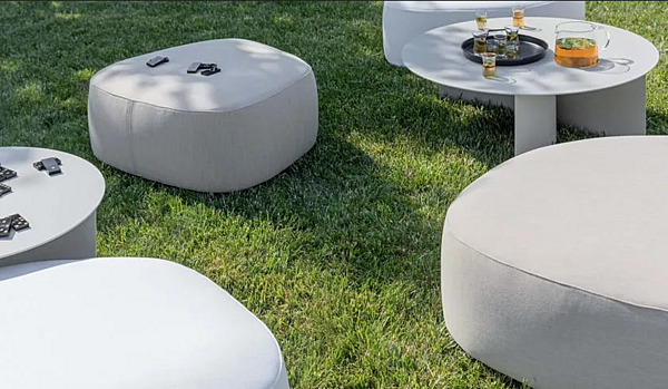 Pouf con rivestimento sfoderabile in tessuto Pierre Flou fabbrica Flou dall'Italia. Foto №10