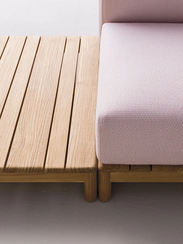 Tavolino laterale quadrato in teak VARASCHIN Barcode 2185, 2186 fabbrica VARASCHIN dall'Italia. Foto №8