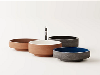 Раковина накладная круглая из камня Cenote AGAPE fabbrica Agape dall'Italia