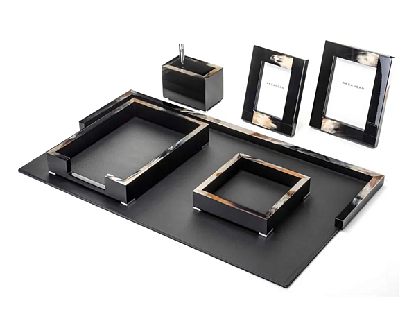 Tappetino da scrivania in pelle con inserti in corno Calipso 5300S ARCAHORN 5300S fabbrica ARCAHORN dall'Italia. Foto №2