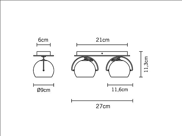 Lampada da soffitto regolabile in bianco Fabbian collezione Beluga fabbrica Fabbian dall'Italia. Foto №5