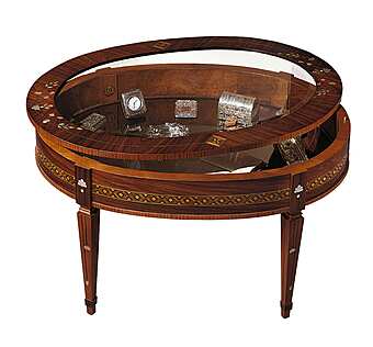 Tavolino da caffè ovale in legno Bacheca CARPANELLI fabbrica CARPANELLI dall'Italia