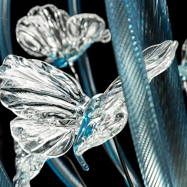 Lampada a sospensione in vetro LED a gabbia MULTIFORME SS2023B fabbrica MULTIFORME dall'Italia. Foto №4