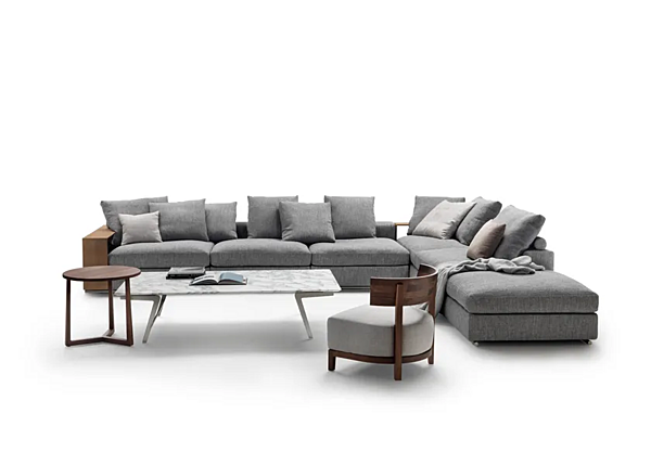 Divano angolare in tessuto con spazio di stoccaggio FLEXFORM Groundpiece fabbrica FLEXFORM dall'Italia. Foto №3