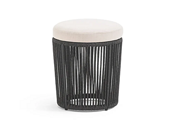 Pouf da giardino rotondo in alluminio verniciato VARASCHIN Tibidabo 14250