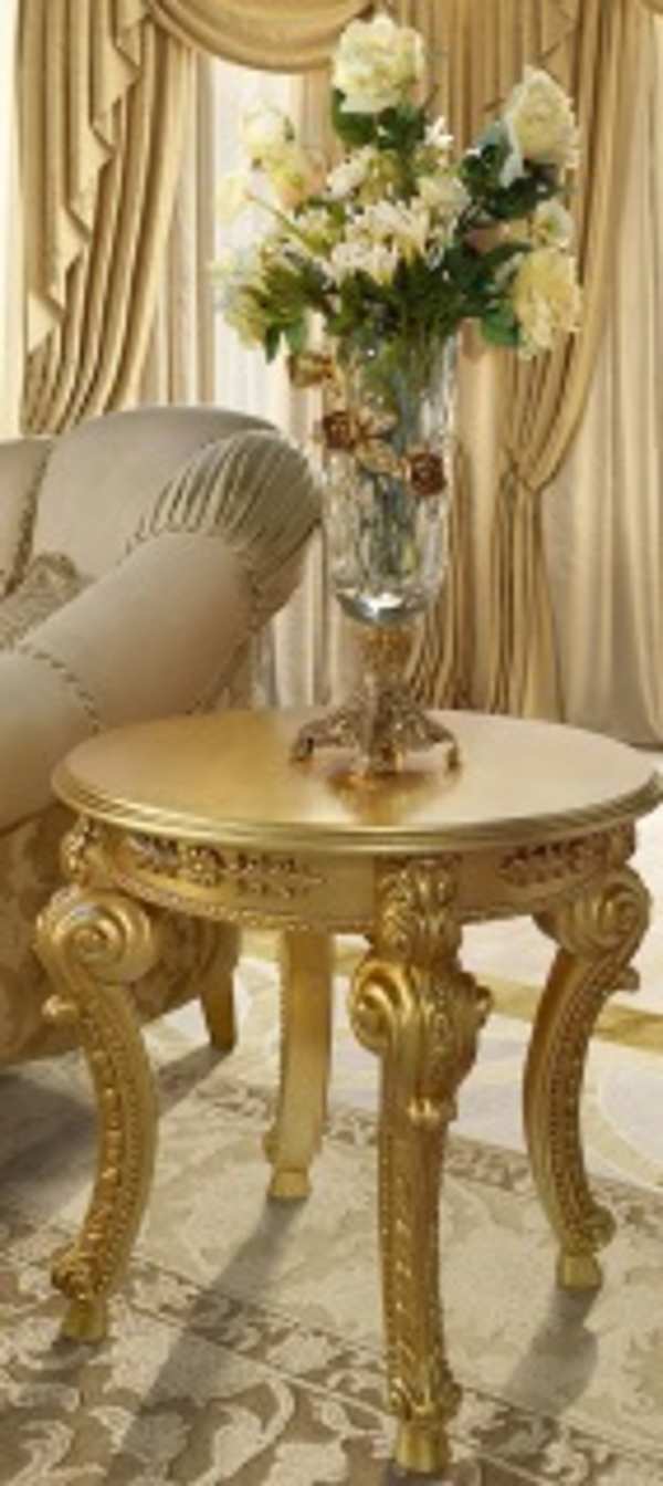 Due troni dorati con tavolo Modenese Gastone fabbrica MODENESE GASTONE dall'Italia. Foto №4