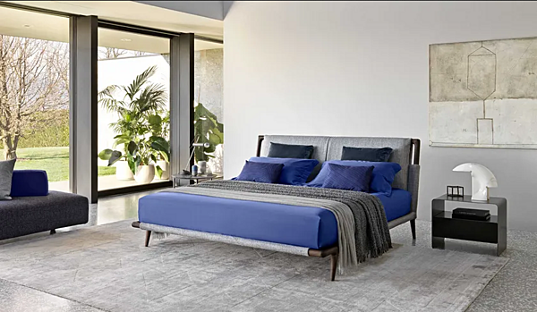 Letto matrimoniale con testata imbottita Flou Gaudi fabbrica Flou dall'Italia. Foto №24