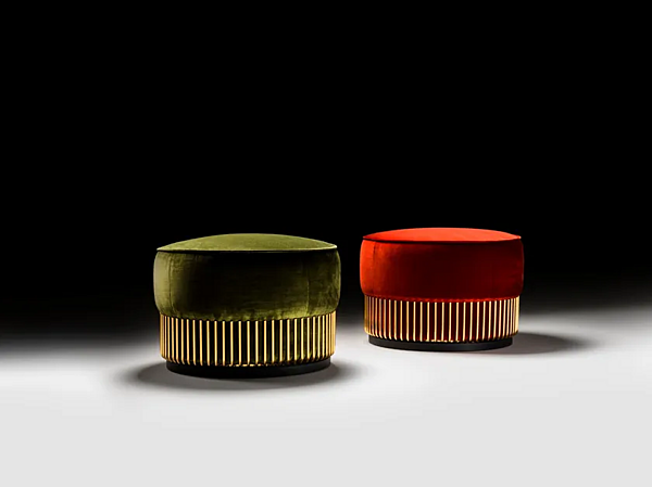 Pouf rotondo in tessuto Noah Black Tie NOA60 fabbrica Black Tie dall'Italia. Foto №2