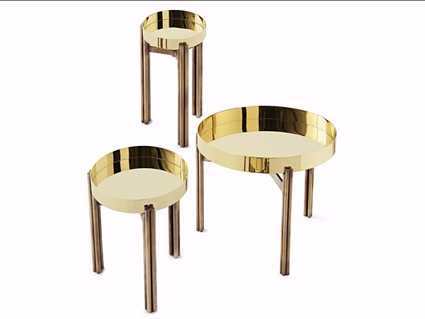 Tavolino da caffè rotondo in ottone Gallotti&Radice Twelve fabbrica Gallotti & Radice dall'Italia. Foto №1