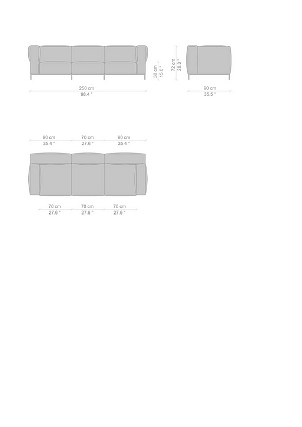 Divano modulare con schienale imbottito CASSINA MEX HI 271 fabbrica CASSINA dall'Italia. Foto №8
