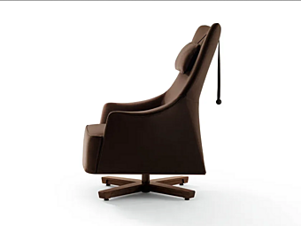 Poltrona girevole con base a 4 razze Mobius GIORGETTI