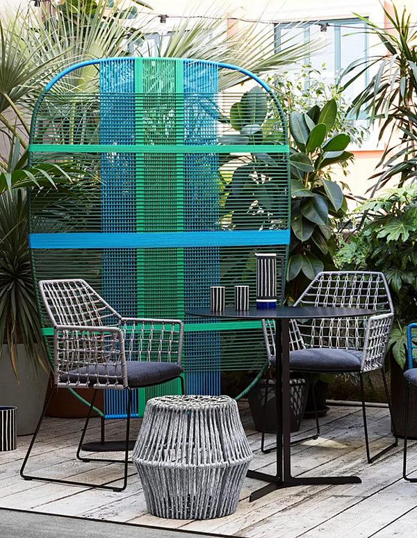 Tavolo da giardino rotondo in HPL Saba Garden fabbrica SABA dall'Italia. Foto №4