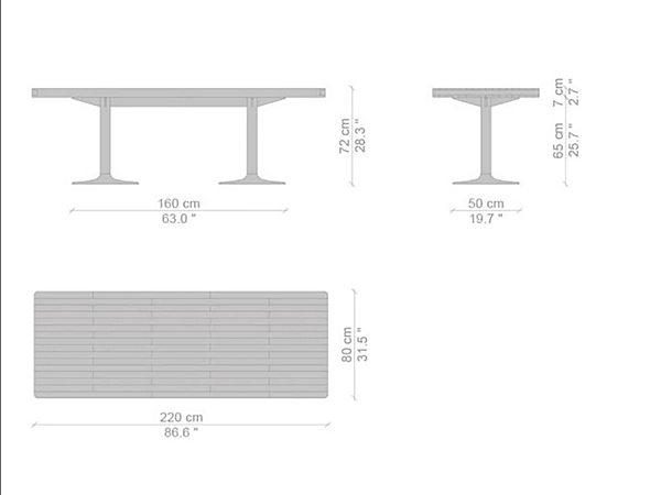 Tavolo rettangolare in legno e ghisa CASSINA 11 Pieds Corolle 011 fabbrica CASSINA dall'Italia. Foto №2