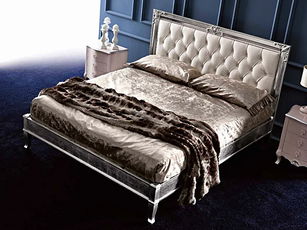 Letto matrimoniale con testata imbottita Clara CORTEZARI fabbrica CORTE ZARI dall'Italia. Foto №2