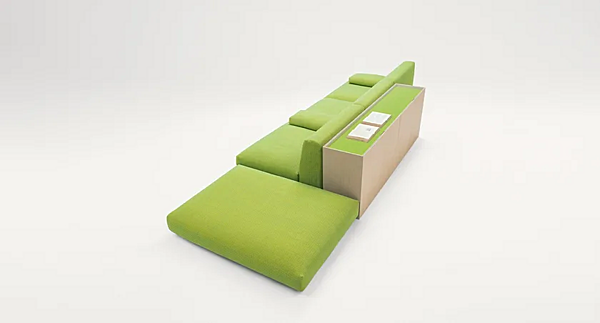 Pouf in tessuto imbottito PAOLA LENTI Move B93 fabbrica PAOLA LENTI dall'Italia. Foto №2