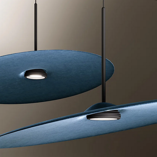 Lampada a sospensione acustica in PET riciclato LED Fabbian Acustica fabbrica Fabbian dall'Italia. Foto №8