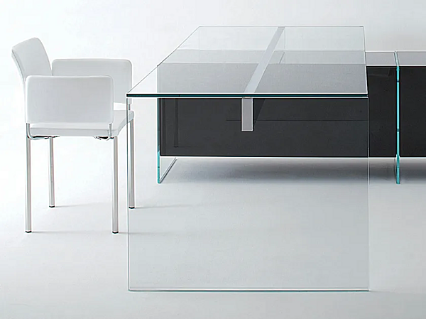 Scrivania angolare in cristallo Air Desk 1 Gallotti&Radice fabbrica Gallotti & Radice dall'Italia. Foto №3