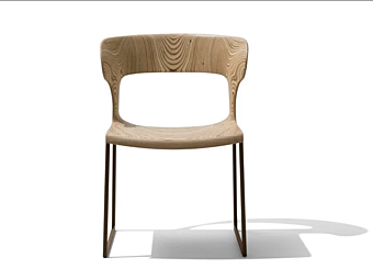 Sedia da giardino con base a slitta in legno GIORGETTI Gea 87040